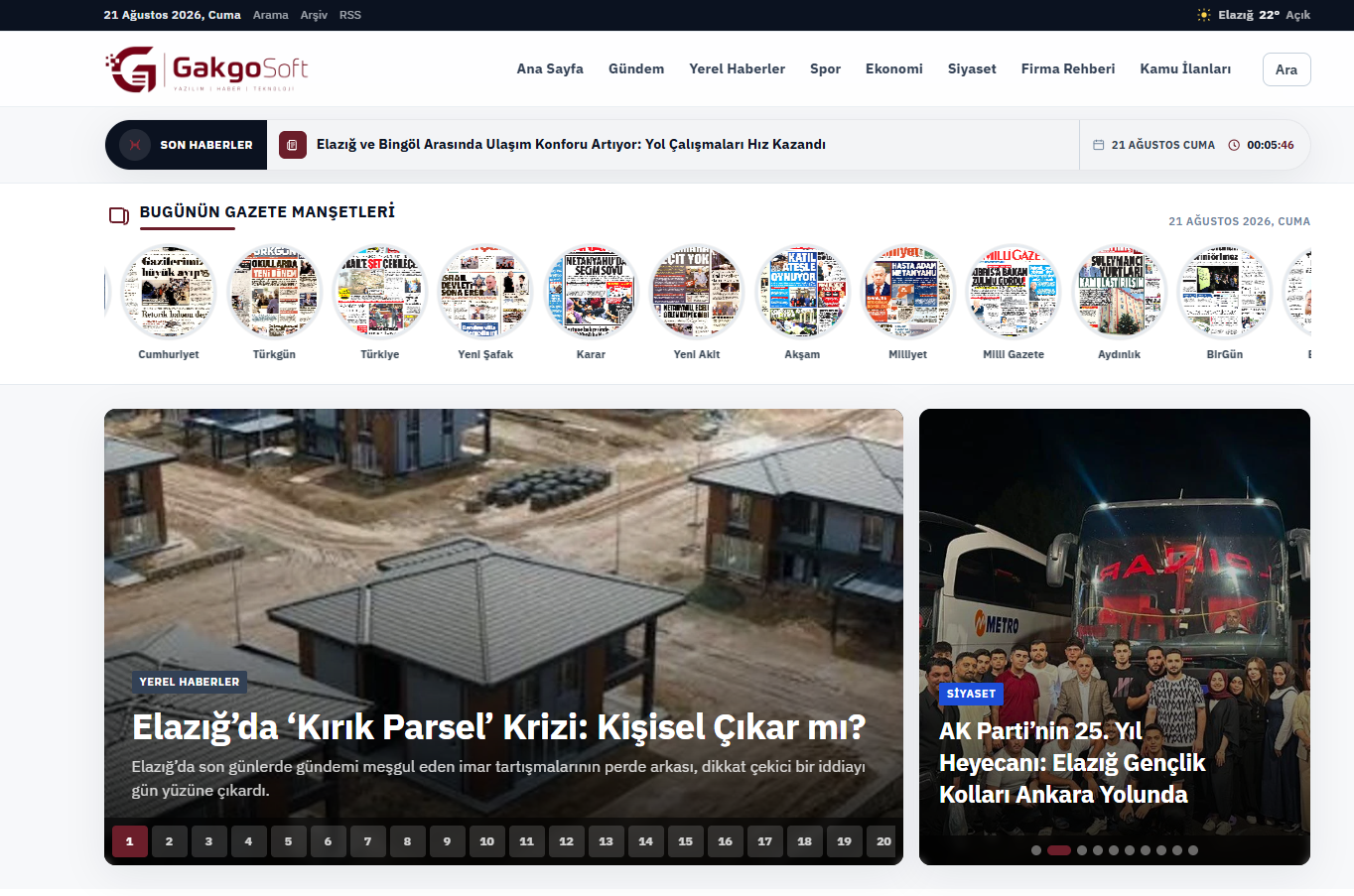 GakgoSoft Haber Portalı